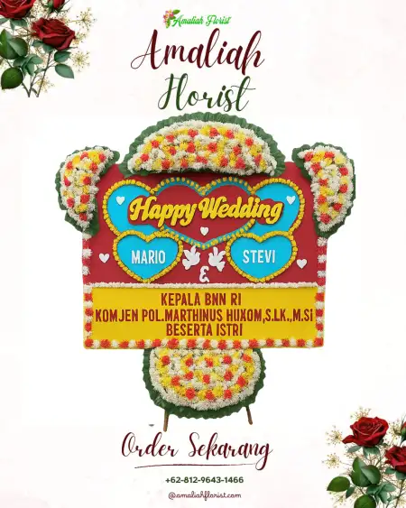 Papan Bunga Pernikahan Aji Jaya